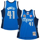 NBA マーベリックス ダーク ノビツキー ユニフォーム Mitchell Ness（ミッチェル＆ネス） メンズ ブルー (MNC NBA 2023 HOF Swingman Jersey - Dirk Nowitzki Extended PSD Style)