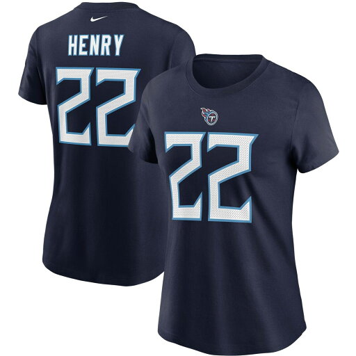 【公式グッズ】NFL タイタンズ デリック・ヘンリー Tシャツ Nike ナイキ レディース ネイビー (22 Women's Nike Player N&N SST) 【公式グッズ】NFL タイタンズ デリック・ヘンリー Tシャツ Nike ナイキ レディース ネイビー (22 Women's Nike Player N&N SST)