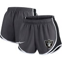 NFL レイダース カジュアル ショーツ Nike ナイキ レディース チャコール (22 Women's Plus Nike Logo Tempo Short)