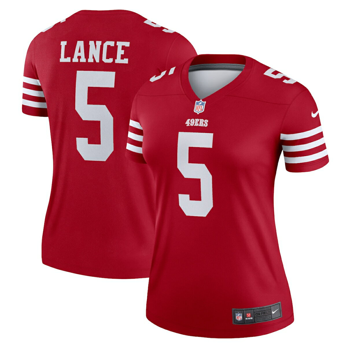 NFL 49ers トレイ・ランス ユニフォーム Nike ナイキ レディース スカーレット (Women's Nike Legend Jersey)