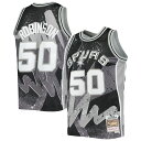 NBA スパーズ デビッド ロビンソン ユニフォーム Mitchell Ness（ミッチェル＆ネス） メンズ ブラック (MNC NBA MEN 039 S HYPER HOOPS SWINGMAN JERSEY)