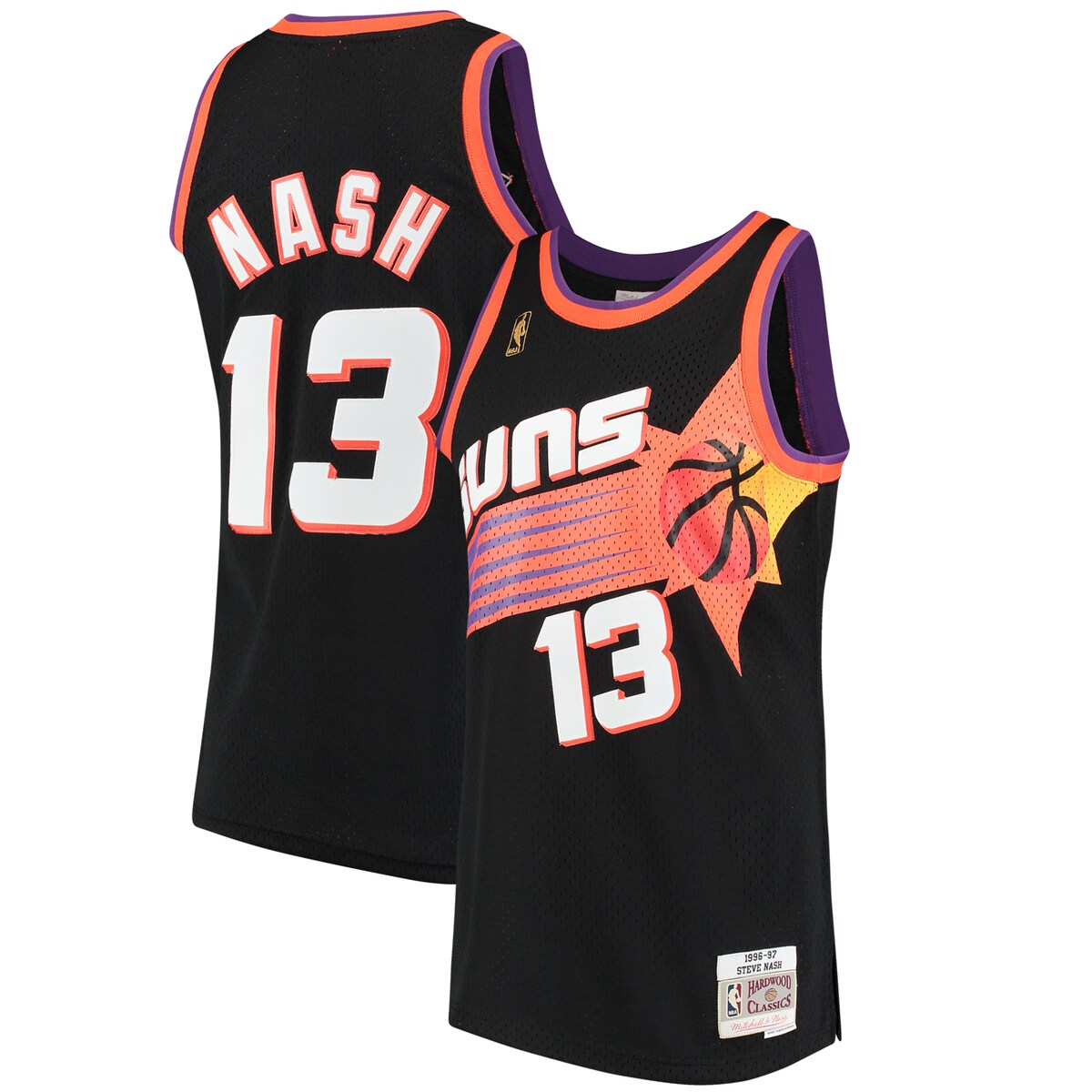 NBA サンズ スティーブ・ナッシュ ユニフォーム Mitchell & Ness（ミッチェル＆ネス） メンズ ブラック (MNC NBA HWC Mens Swingman Jersey)