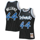 Feel like you're ready to take the court with all of the pure talent of Jason Williams when you grab this Hardwood Classics Swingman jersey. This official piece from Mitchell & Ness features classic trims and Orlando Magic graphics along with the player name and number, so casual and die-hard basketball fans alike will know who you love and what era you came up in. Before you head to the next Orlando Magic game, put on this incredible jersey and put your respect for Jason Williams on display.Side splits at waist hemMachine wash, line dryPulloverHeat-sealed tackle twill appliqueOfficially licensedSwingmanWoven jock tag at hemMaterial: 100% PolyesterImportedSleevelessV-neckBrand: Mitchell & NessClassic designHeat-sealed NBA logoMesh fabricRib-knit collar and arm openings