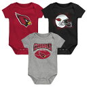 NFL カーディナルス ロンパースセット Outerstuff アウタースタッフ ベビー カージナルレッド 22 Infant Game On 3 Piece Creeper Set 