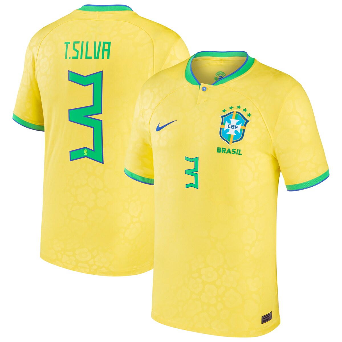 NATIONAL TEAM ブラジル代表 シウバ レプリカ ユニフォーム Nike ナイキ メンズ イエロー (15779 JERMENCRP)
