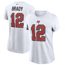 NFL バッカニアーズ トム ブレイディ Tシャツ Nike ナイキ レディース ホワイト (22 Women 039 s Nike Player N N SST)