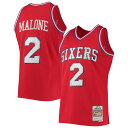 For the NBA's 75th anniversary, throw it back to one of the stars of the Philadelphia 76ers with this Moses Malone Hardwood Classics Diamond Swingman jersey from Mitchell & Ness. It features faux diamond details for the league's big milestone and that old-school design Moses Malone used to wear back in the day. This authentic piece of gear is a great way to mesh past and present as you get fired up for game day.Material: 100% PolyesterMachine wash, line drySwingman ThrowbackWoven jock tag at hemBrand: Mitchell & NessStitched designImportedStitched holographic applique with faux diamond patternStraight hemline with side splitsOfficially licensedSleeveless