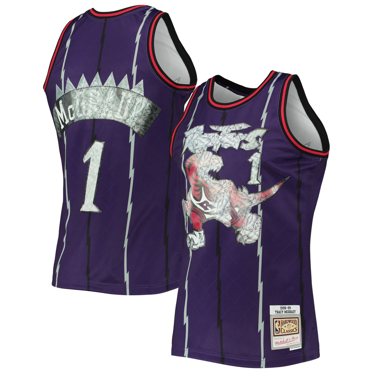 NBA ラプターズ トレイシー・マクグレーディ ユニフォーム Mitchell & Ness（ミッチェル＆ネス） メンズ パープル (M…