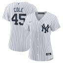 MLB ヤンキース ゲリット・コール レプリカ ユニフォーム Nike ナイキ レディース ホワイト (Women's MLB Nike Official Replica Player Jersey)