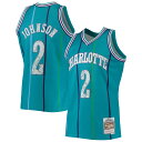 NBA ホーネッツ ラリー・ジョンソン ユニフォーム Mitchell & Ness（ミッチェル＆ネス） メンズ ティール (MNC NBA 75th Anniversary Diamond Swingman)