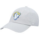 【公式グッズ】NFL ラムズ アジャスタブルキャップ '47 メンズ グレイ (NFL Clean Up Gray)(4)