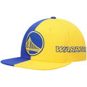 NBA ウォリアーズ アジャスタブルキャップ Mitchell & Ness（ミッチェル＆ネス） メンズ ロイヤル (NBA MNC TEAM HALF AND HALF SNAPBACK)