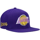 【公式グッズ】NBA レイカーズ アジャスタブルキャップ Mitchell & Ness/ミッチェル&ネス メンズ パープル (NBA MNC HWC Essentials Side 2.0 Snapback)|詳細画像