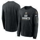 【公式グッズ】NFL セインツ 長袖 Tシャツ Nike/ナイキ メンズ ブラック (22 Men's Nike Team Slogan LST)