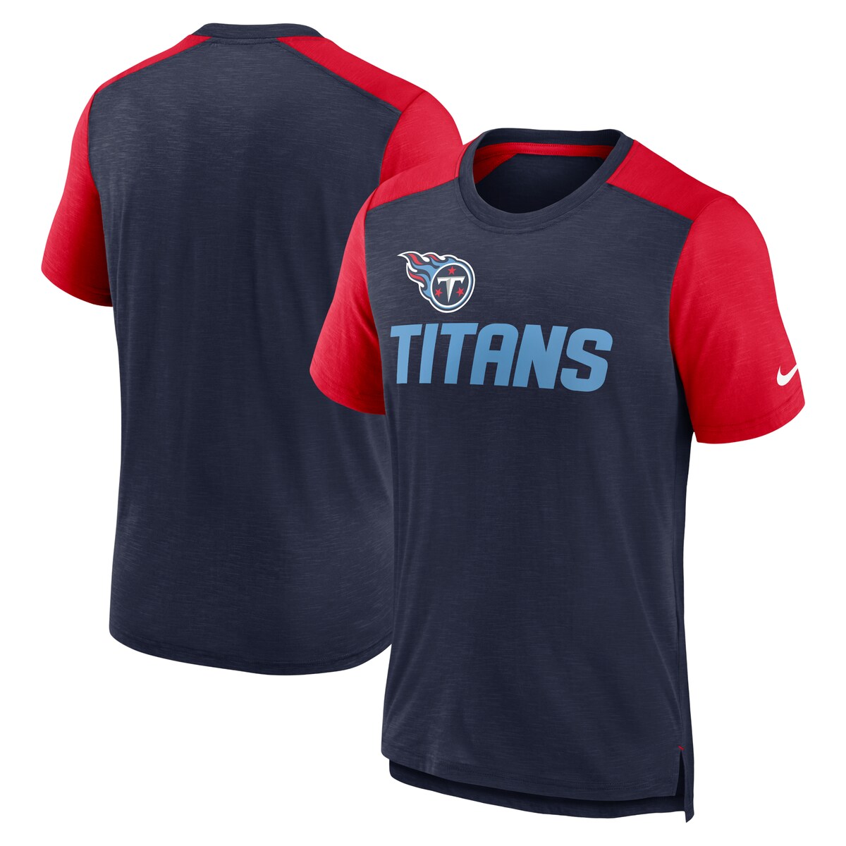 【公式グッズ】NFL タイタンズ Tシャツ Nike ナイキ メンズ ヘザーネイビー (22 Men's Nike Colorblock Team Name SST)