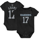 NFL レイダース ダバンテ・アダムス ロンパース Outerstuff（アウタースタッフ） ベビー ブラック (22 Infant 12-24 MO Mainliner Player N&N Creeper)