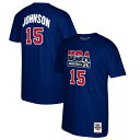 NBA ドリームチーム マジック ジョンソン Tシャツ Mitchell Ness（ミッチェル＆ネス） メンズ ネイビー (MNC Men 039 s 039 92 Dream Team N N Tee)