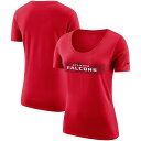 NFL ファルコンズ Tシャツ Nike ナイキ レディース レッド (18 Women's Sideline Team Scoop Tee)