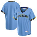 【公式グッズ】MLB ブルワーズ ユニフォーム Nike ナイキ メンズ パウダーブルー (MLB Nike Men's Official Cooperstow...