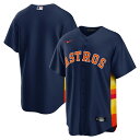 As the ultimate Houston Astros fan, you deserve the same look that your favorite players sport out on the field. This Alternate Replica Team jersey from Nike brings the team's official design to your wardrobe for a consistently spirited look on game day. The polyester material and slick Houston Astros graphics are just what any fan needs to look and feel their best.Officially licensedMaterial: 100% PolyesterReplica JerseyHeat-sealed jock tagHeat-sealed transfer appliqueJersey Color Style: AlternateImportedShort sleeveMachine wash gentle or dry clean. Tumble dry low, hang dry preferred.Rounded hemFull-button frontMLB Batterman applique on center back neckBrand: Nike