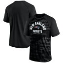 【公式グッズ】NFL ペイトリオッツ ラグラン Tシャツ Fanatics/ファナティクス メンズ ブラック (22 NFL BLACKOUT Men's Fanatics Branded Hail Mary Short Sleev)