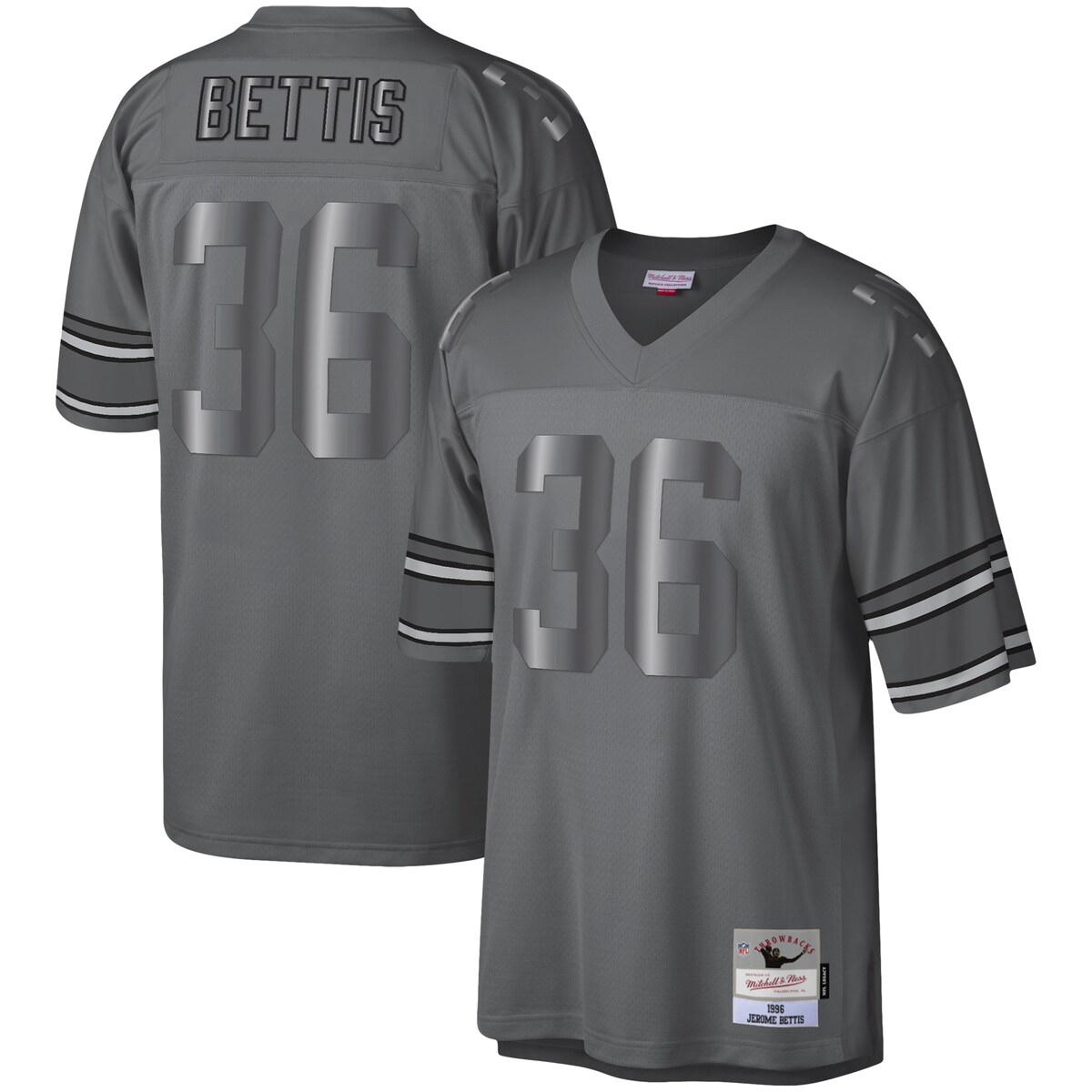 NFL スティーラーズ ジェローム・ベティス ユニフォーム Mitchell & Ness（ミッチェル＆ネス） メンズ チャコール (Men's MNC Metal Legacy Jersey)