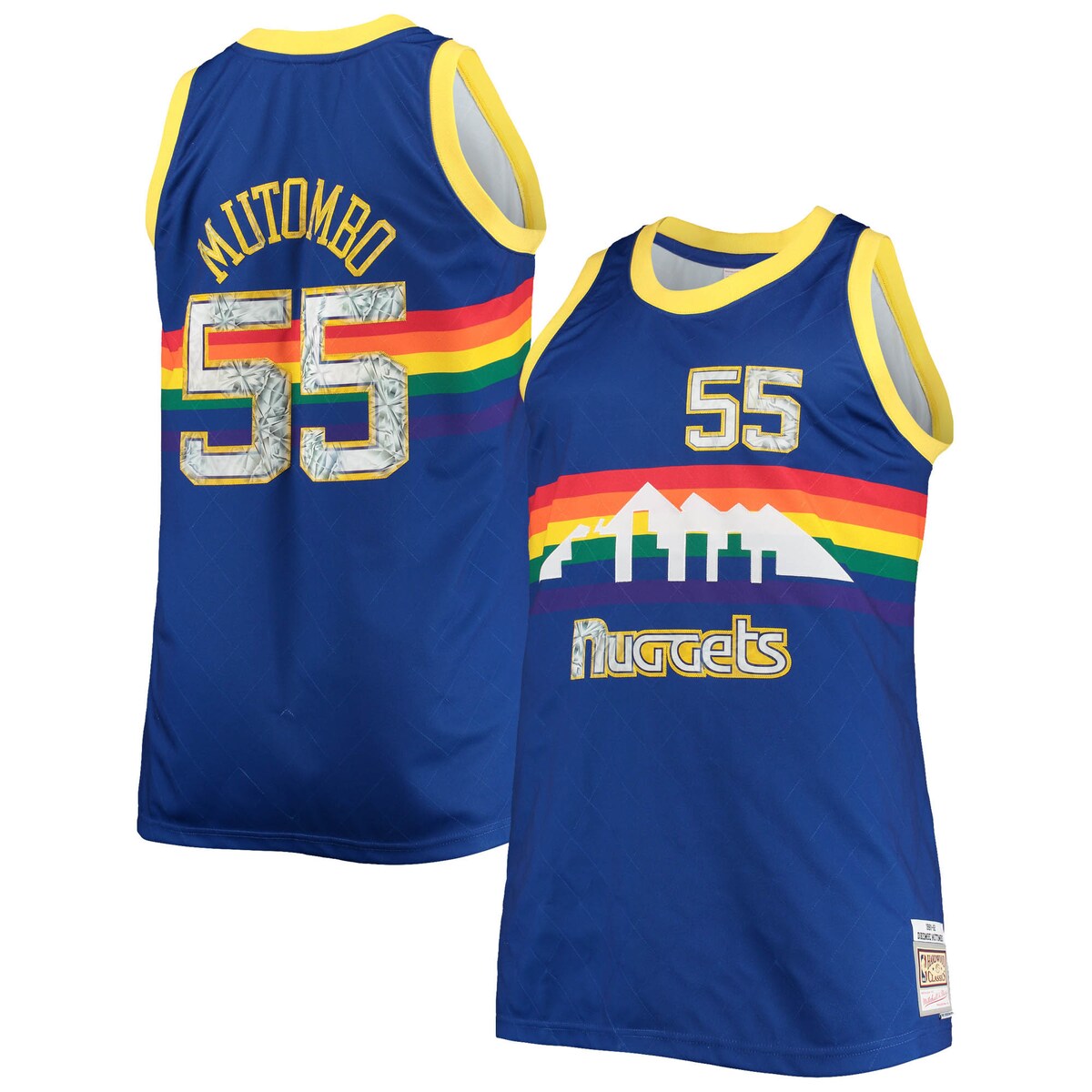 NBA ナゲッツ ディケンベ・ムトンボ ユニフォーム Mitchell & Ness（ミッチェル＆ネス） メンズ ブルー (PRF MNC Diamond 75th Anniversary B&T Swingman) 1