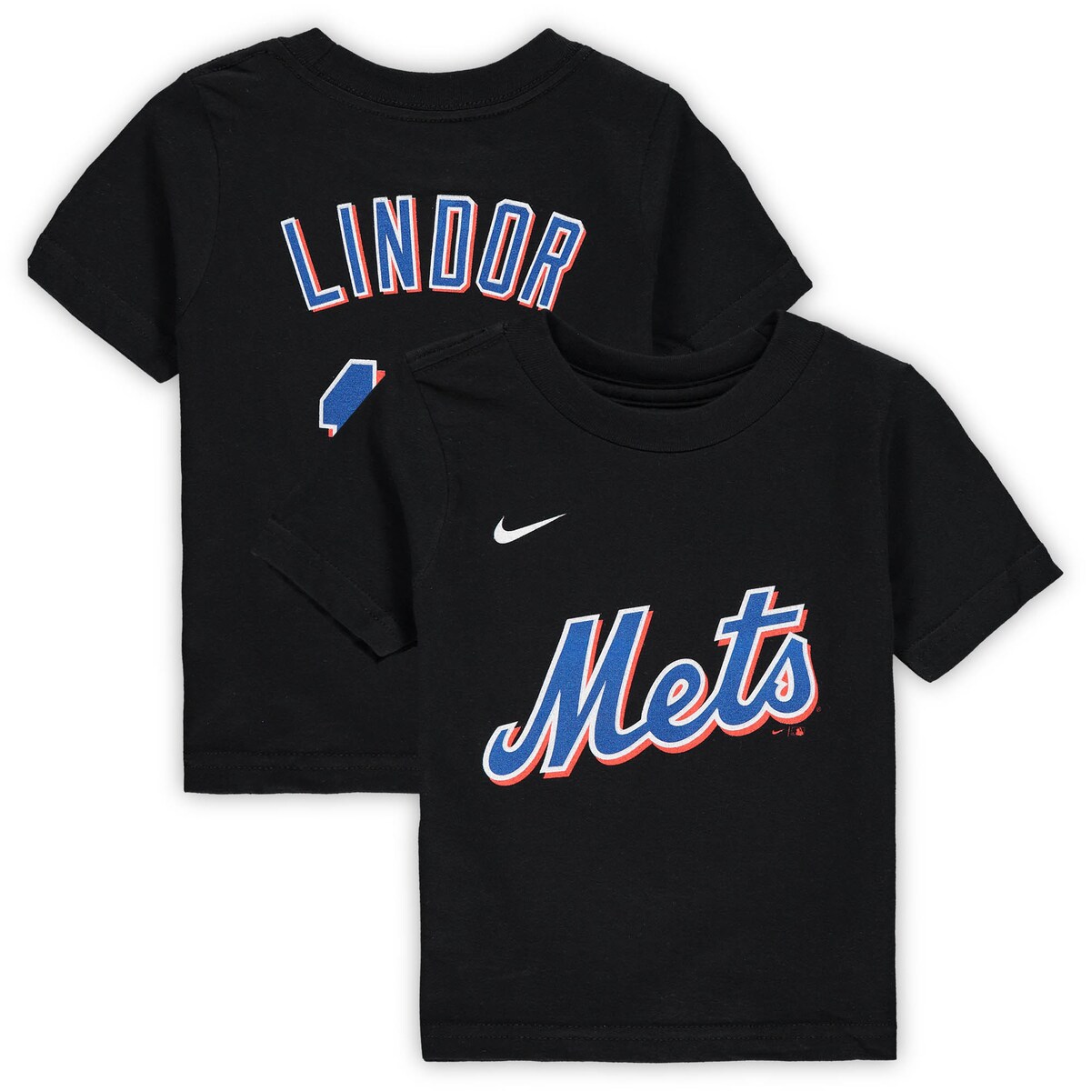 MLB メッツ フランシスコ・リンドーア Tシャツ Nike ナイキ ベビー ブラック (Nike Infant MLB Player Name & Number Tee)