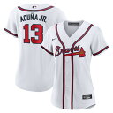 【公式グッズ】MLB ブレーブス ロナルド・アクーニャJr. レプリカ ユニフォーム Nike ナイキ レディース ホワイト (Women's MLB Nike...