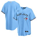 As the ultimate Toronto Blue Jays fan, you deserve the same look your favorite players sport out on the field. This Replica Team jersey from Nike brings the team's official design to your wardrobe for a consistently spirited look on game day. The polyester material and slick Toronto Blue Jays graphics are just what any fan needs to look and feel their best.Officially licensedBrand: NikeMachine wash gentle or dry clean. Tumble dry low, hang dry preferred.ImportedShort sleeveHeat-sealed jock tagHeat-sealed transfer appliqueRounded hemFull-button frontMLB Batterman applique on center back neckSizing Tip: Product runs true to size. If you are in between sizes, we recommend ordering the smaller size.Material: 100% Polyester