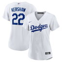 【公式グッズ】MLB ドジャース クレイトン・カーショウ レプリカ ユニフォーム Nike ナイキ レディース ホワイト (Women's MLB Nike O...