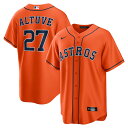【公式グッズ】MLB アストロズ ホセ・アルトゥーベ レプリカ ユニフォーム Nike ナイキ メンズ オレンジ (Men's MLB Nike Officia...