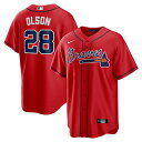 【公式グッズ】MLB ブレーブス マット・オルソン レプリカ ユニフォーム Nike ナイキ メンズ レッド (Men's MLB Nike Official ...