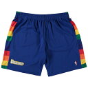 【公式グッズ】NBA ナゲッツ カジュアル ショーツ (大きいサイズ) Mitchell & Ness/ミッチェル&ネス メンズ ロイヤル (Mens PRF Hardwood Classics B&T Swingman Shorts)