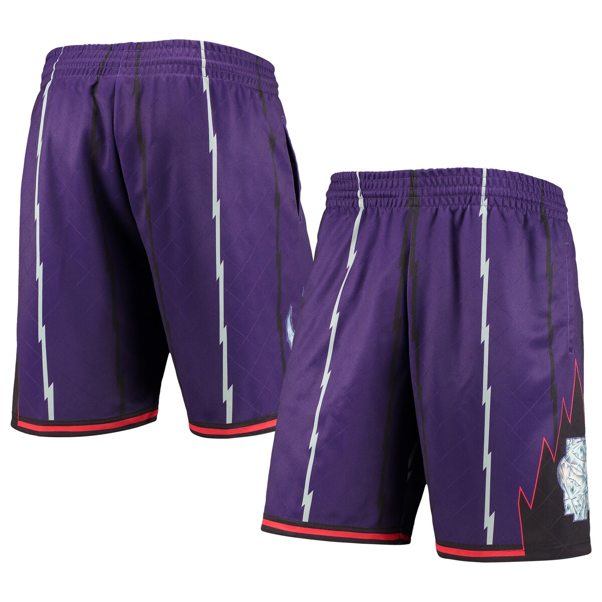 【公式グッズ】NBA ラプターズ カジュアル ショーツ Mitchell & Ness（ミッチェル＆ネス） メンズ パープル (Mens MNC HWC 75th Anniversary Swingman Short)