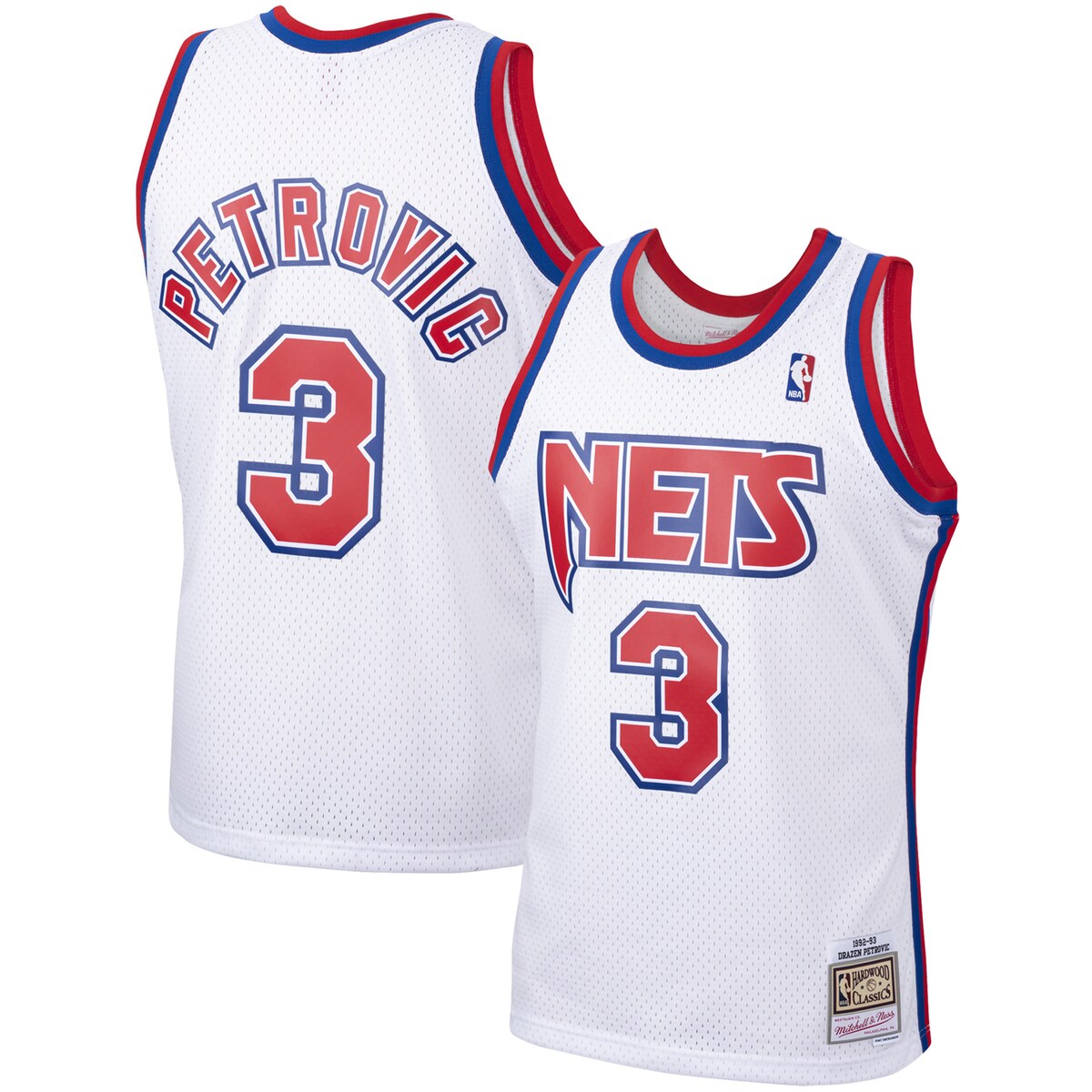 NBA ネッツ ドラゼン・ペトロヴィッチ ユニフォーム Mitchell & Ness（ミッチェル＆ネス） メンズ ホワイト (MNC NBA HWC Mens Swingman Jersey)