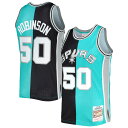NBA スパーズ デビッド・ロビンソン ユニフォーム Mitchell & Ness(ミッチェル&ネス) メンズ ブラック (MNC NBA SPLIT SWI...