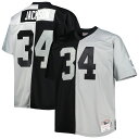 Pay homage to one of the greatest players in NFL history with this Bo Jackson Split Legacy replica jersey from Mitchell & Ness. It features contrasting Las Vegas Raiders colors, as well as Bo Jackson's name and number featured on the front and back, making this the perfect option for you to remember all of his achievements while playing for the Las Vegas Raiders. The droptail hem with side splits adds a layer of style while the mesh bodice brings breathability to your day.Heat-sealed graphicsReplica Throwback JerseyMaterial: 100% PolyesterMachine wash, line dryImportedWoven jock tag on bottom left hemMesh bodiceV-neckStitched fabric applique with player year and nameTackle twill appliqueSide splits at waist hemRib-knit collarBrand: Mitchell & NessOfficially licensed