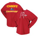 【公式グッズ】NFL チーフス 長袖 Tシャツ Fanatics/ファナティクス レディース レッド (Women's SB57 Champs Lace Up ...