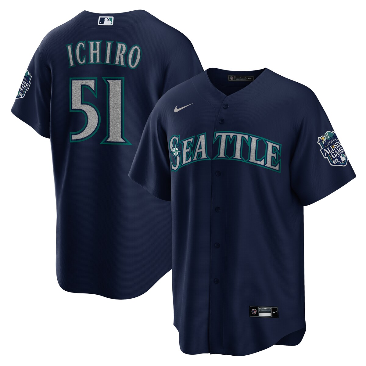 MLB マリナーズ イチロー レプリカ ユニフォーム Nike ナイキ メンズ ネイビー (Men's MLB Nike Official Replica Player Jersey)