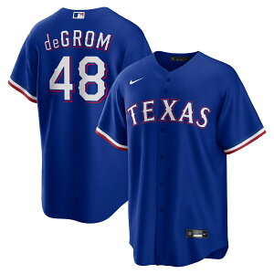 【公式グッズ】MLB レンジャーズ ジェイコブ・デグロム レプリカ ユニフォーム Nike ナイキ メンズ ロイヤル (Men's MLB Nike Official Replica Player Jersey)