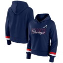 【公式グッズ】MLB ブレーブス プルオーバー パーカー Fanatics(ファナティクス) レディース ネイビー (Women's Fanatics Bran...