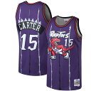 Rep one of your all-time favorite pros with this Vince Carter Swingman jersey from Mitchell & Ness. The throwback Toronto Raptors details are inspired by the franchise's iconic look of days gone by. Every stitch on this jersey is tailored to exact team specifications, delivering outstanding quality and a premium feel.Side splits at waist hemWoven jock tagJersey Color Style: FashionRib-knit collar and arm openingsMaterial: 100% PolyesterHeat-sealed NBA logoOfficially licensedSwingman ThrowbackCrew neckMesh fabricWoven tag with player detailsTackle twill graphicsMachine wash, line dryImportedSleevelessBrand: Mitchell & Ness