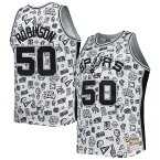 NBA スパーズ デビッド・ロビンソン ユニフォーム Mitchell & Ness（ミッチェル＆ネス） メンズ ホワイト (MNC NBA MEN'S DOODLE SWINGMAN JERSEY)