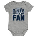 【公式グッズ】NFL シーホークス ロンパース Outerstuff(アウタースタッフ) ベビー ヘザーグレイ (22 Newborn Little Fan Short Sleeve Creeper)(4)