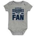 NFL シーホークス ロンパース Outerstuff（アウタースタッフ） ベビー ヘザーグレイ (22 Newborn Little Fan Short Sleeve Creeper)