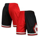 【公式グッズ】NBA ブルズ カジュアル ショーツ Mitchell & Ness/ミッチェル&ネス メンズ ブラック (Mens MNC HWC Split Swingman Shorts)