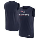 NFL ペイトリオッツ タンクトップ Nike ナイキ メンズ ネイビー (Men's NIKE Sleeveless Muscle Trainer Tank)