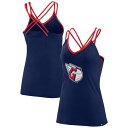 MLB インディアンス タンクトップ Fanatics（ファナティクス） レディース ネイビー (Women's Fanatics Branded Barrel It Up Cross Back Tank)