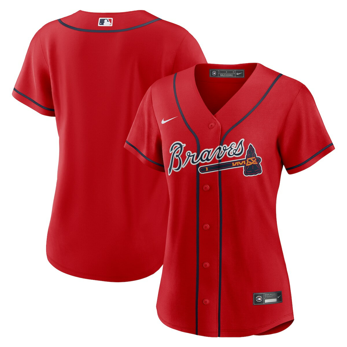 MLB ブレーブス レプリカ ユニフォーム Nike ナイキ レディース レッド (Women's Nike Official Replica Jersey)